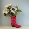 Adornos de Jarrón de Resina Creativos Transfronterizos Botas de Vaquero Occidentales Contenedor para Arreglos Florales Hidropónicos Decoración del Hogar de Lujo Ligero para la Sala de Estar
