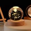 Planeta Navidad alce bola de cristal luminosa tallado interior 3D luz de noche making decoración de escritorio regalo de cumpleaños Día de San Valentín