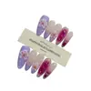 Nai Zi Unhas Usáveis Puramente Feitas à Mão Novo Modelo Outono/Inverno B331 Totalmente Pintadas à Mão Esculpidas Estilo Francês Elegante Adesivos de Unha para Comércio Exterior