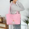 Bolso de Hombro Nuevo Acolchado con Corazón Bolso Tote con Dibujo de Cerezas Lindas Bolsos de Mano de Compras para Mujer