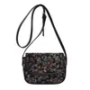 Bolso bandolera estilo étnico retro bolso para mediana edad y mayores bolso retro para mujer individual versátil para teléfono móvil hombro sensación de lujo ligero