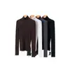 Nuevo suéter de punto fino 100% lana, ajuste ceñido, cuello alto, para mujer, color liso, manga larga, capa base, tejido, elegante, adecuado para ir al trabajo