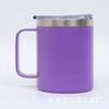 Taza Amazon de acero inoxidable de 12 oz con asa, aislamiento al vacío, taza de café, oficina de negocios, taza con LOGO impreso