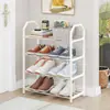 Estante de zapatos económico simple para dormitorio en casa, estante de almacenamiento multicapa atractivo para la entrada, zapatero a prueba de polvo