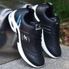 Tênis Esportivos Brancos para Homens, Outono e Inverno Novos Sapatos Casuais da Moda, Sapatos de Tamanho Grande, Sapatos Impermeáveis de Couro, Sapatos Quentes de Veludo para Homens
