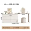 Mesa de toucador moderna minimalista para quarto com gaveteiro integrado, armário de armazenamento para espaços pequenos, escrivaninha estilo creme e mesa de maquiagem extensível