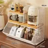 Estante de almacenamiento de escritorio para sala de estar, mueble lateral de comedor, mesa de café, organizador de tazas de café, estante de almacenamiento de juguetes y bocadillos para el hogar