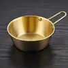Tigela de Lanche Estilo Coreano em Aço Inoxidável com Orelhas Tigela de Salada com Duas Orelhas Cor Tigela para Molho de Hot Pot Cesta para Batatas Fritas Frutas Tigela Pequena Frita