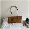Bolso Simple de Gran Capacidad para Debajo del Brazo para Mujer 2026 Nuevo Estilo Bolso de Mano de Moda Bolso de Hombro Gamuza para Viajar Bolso Tote Versátil