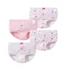 Calcinhas de Algodão para Meninas, Não Apertam, Roupa Íntima Infantil, Cuecas para Bebês, Quatro Peças por Caixa, em Estoque