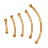 2 Cores Acessórios de Aço Inoxidável com Galvanoplastia a Vácuo Pulseira DIY Colar Tubo Curvo Cabeça Redonda Tubo Prateado Materiais Semi-acabados para Miçangas