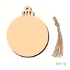 Artesanías de Madera Colgante Creativo de Rodaja de Madera Navideña Decoración del Hogar Pintado a Mano Accesorios para Árbol de Navidad Props DIY