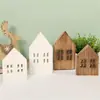 Cabaña de estilo pastoral transfronterizo para el hogar, decoraciones de escritorio para sala de estar, casa en miniatura, adornos de almacenamiento, manualidades