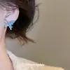 Aretes de Mariposa Huecos con Goteo de Aceite de Aguja Plateada, Elegantes y Dulces, Estilo Único, Aretes Versátiles, Lujo Ligero, Sensación de Alta Gama, Accesorios para Orejas de Mujer