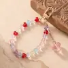 Llavero Colgante de Princesa Sirena de Moda con Cuentas Oso para Funda de Auriculares Cadena Colgante Adorno para Bolso de Niña