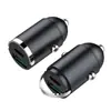 Carregador de carro com anel de puxar para Huawei carregamento super rápido Xiaomi Apple plug adaptador para isqueiro de cigarro mini invisível