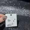 Nuevo Conjunto de Aretes de Múltiples Piezas, Aretes de Mariposa, Circonita Súper Brillante, Galvanizado Ecológico, Aguja de Plata S925, Moda de Invierno
