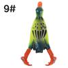 Hélice flutuante água giratória pato Luya isca 9,5cm 11G trator Luya Soft Bait Lei rã isca biônica