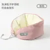 Almohada en Forma de U Color Macarrón Almohada para Cuello para Siesta en la Oficina Almohada Portátil para Viajes Partículas de Espuma Almohada de Avión