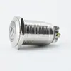 Interruptor de botão de pressão de metal 16mm cabeça chata autotravante auto-retorno luz LED anel de luz pé rosqueado interruptor à prova d'água