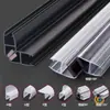 Tira Selladora para Puerta de Vidrio, Tira Cortavientos para Junta de Puerta de Ducha, Adhesivo Impermeable para Puerta y Ventana de Balcón sin Marco de Baño en Forma de H