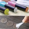 Uña redonda adhesiva de doble cara de 5 mm 8 mm 10 mm, tarjeta de color para uñas, adhesivo especial transparente sin marcas, 100 pegatinas