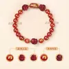 Pulsera de Ágata Roja Natural con los Doce Signos del Zodíaco y Arena Púrpura Dorada Tres-Seis-Siete Seis con Espíritu Guardián de Cinabrio para Hombres y Mujeres