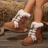 Otoño 2026 Nueva Llegada Comercio Exterior Tallas Grandes para Mujer Casual Cómodo Estilo Europeo Moderno Ropa de Abrigo Botas de Piel Talla Única