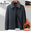 Laishibert nuevo abrigo acolchado de algodón de otoño e invierno para hombre, con forro polar, grueso, con solapa, cálido, casual, chaqueta acolchada de algodón para hombres de mediana edad y mayores