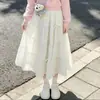 Conjunto Estilo Academia 2026 para Meninas Moda Camisa Boneca com Lapela Saia com Laço de Desenho Conjunto de Duas Peças Primavera e Outono