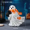 Chapéu Mágico de Halloween Fantasma Pequeno Enfeites de Resina Rosto de Fantasma Engraçado Adereços para Festa de Feriado Enfeites de Mesa