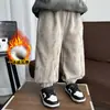 Pantalones de Invierno para Niños Nuevos Elegantes de Bebé de Forro Polar Engrosados Pantalones de Chándal Tie-Dye Frescos Casuales
