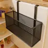 Estante de Almacenamiento para Puerta de Gabinete Montado en Pared Set Completo de Utensilios de Cocina Caja de Condimentos para Jengibre y Ajo Cesta Colgante para Verduras Artefacto Sin Taladro