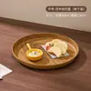 Amazon Transfronterizo Imitación Madera Plástico Grado Alimenticio Bandeja Redonda Grande Anti-taza Hogareño Comercial Plato de Cena Plato de Fruta