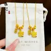 Tienda de Oro Mismo Estilo Collar de Corazón Picado Chapado en Oro Alta Retención de Color Floral Mariposa Moneda de los Cinco Emperadores Collar Venta al por Mayor