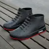 Botas de Lluvia para Hombres y Mujeres, Zapatos Impermeables Casuales Versátiles de Caña Corta, Terciopelo, Cálidos, Antideslizantes, Resistentes al Desgaste, Botas de Lluvia Ligeras para Uso Exterior