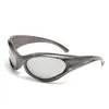 Nuevas Gafas de Sol Y2K con Montura Grande Estilo Futurista Moda Europea Americana ins Deporte Ciclismo Pose Chica Caliente Gafas de Sol Punk