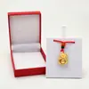 Pingente de Bolsa da Sorte em Jade com Incrustação de Ouro, Bolsa de Dinheiro Estilo Chinês Atrai-Riqueza, Amuleto da Sorte, Pequenos Presentes para Transmissão ao Vivo, Fornecimento Atacadista