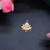 Liga Eletroforese Alta Retenção de Cor Quatro Pendentes Flor de Lótus Bud DIY Estilo Antigo Acessórios para Penteados Hanfu Cheongsam