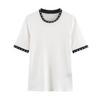 Ropa Europea y Americana Transfronteriza Aliexpress Moda Popular Casual Camiseta de Perlas Artificiales