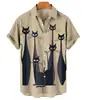 Nuevos estilos de verano para Europa y América: camisas para hombre de talla grande, estilo Hong Kong, con estampados digitales, camisas casuales de manga corta, directamente del fabricante