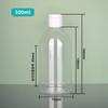 Botella de plástico PET transparente de 500 ml con tapa abatible, botella robusta de loción de hombros redondos, cosméticos, agua micelar pura para desmaquillar, botella dividida