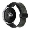 Adecuado para Huawei Watch5 Samsung 6 Xiaomi S4 Patrón Camuflaje Cuero Genuino Correa de Reloj Hebilla Plegable Magnética Universal 22mm