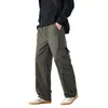 Pantalones de trabajo estilo montaña para hombre, nueva colección primavera/otoño 2026, marca trendy americana, pierna ancha, holgados, corte recto, pantalones casuales de talla grande