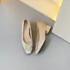 Zapatos Mary Jane Cuadrados de Estilo Francés para Mujer, Nuevo Modelo Invierno 2026, Slip-On con Hebilla Cuadrada de Pedrería, Planos de Gamuza