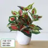 Simulación de hojas de rábano verde flores artificiales en maceta plantas verdes artificiales de plástico para interiores y exteriores de pie bonsái mampara macetero flores decorativas