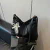 2025 Nuevo Estilo Coreano Bolso Simple de Axila Ins Bolso de Hombro Versátil de Moda para Mujer Bolso de Mano Casual con Lazo
