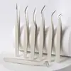 Pinzas para Pestañas Acero Inoxidable Clip de Pluma Dorada Clip Delfín para Injerto Set de Pinzas para Pestañas Artista de Pestañas Recortador de Pestañas