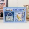 Set de Regalo Caja de Dibujos Animados Sanrio Lindo Cuaderno de PU Pulsera de Perlas Combinación de Accesorios Caja de Regalo para Niñas y Estudiantes