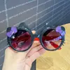 Gafas de Sol para Niñas, Lazo de Dibujos Animados, Gafas de Sol de Moda Tendencia, Gafas de Sol Anti-UV de Juguete para Niñas Pequeñas